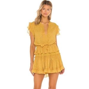 MISA Lilian Dress Safron Clip Dot